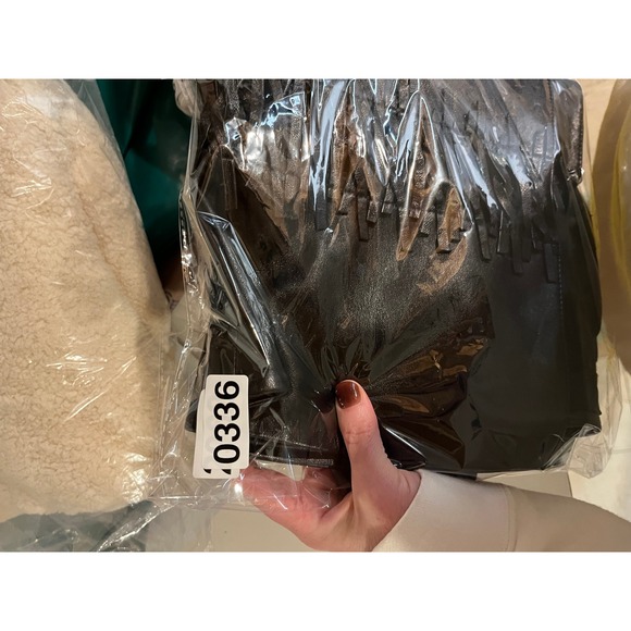 Lafayette 148 New York Black Lambskin Leather Fringe Lattice Jacket Womens 6 - Picture 9 of 9